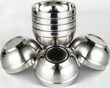 鉑金碗 不銹鋼雙層隔熱碗 雙層不銹鋼碗(QQ)